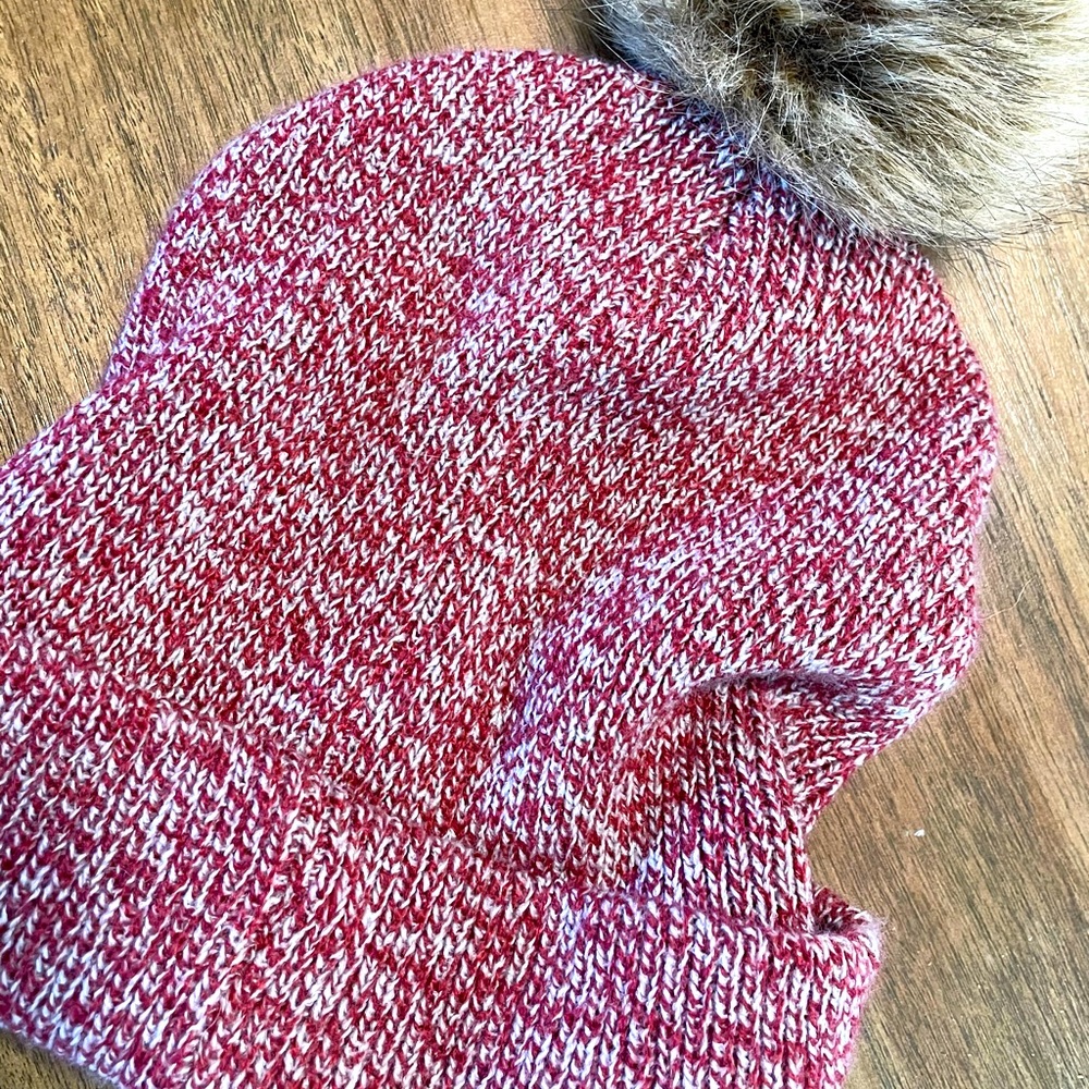 Red Beanie with Pom